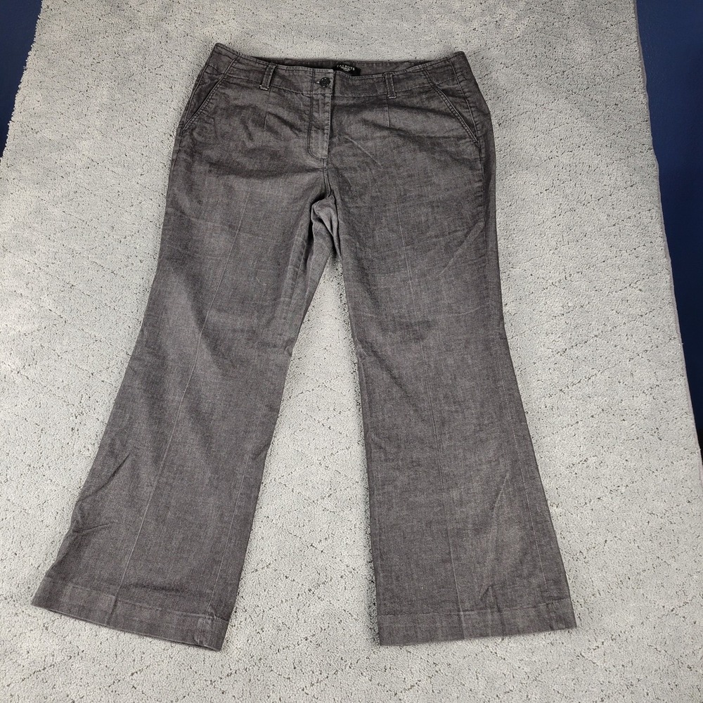 Talbots Pants Womens 16W‎ Gray Signature Flare High Rise Casual Office Career